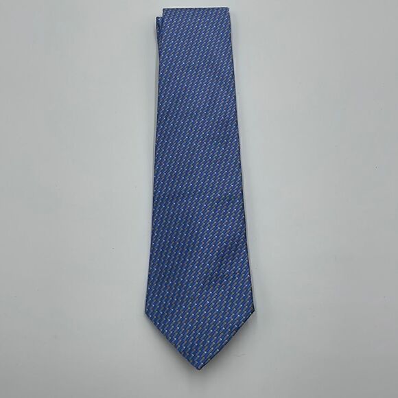 Blue 100% silk arrow platinum necktie - Picture 1 of 6